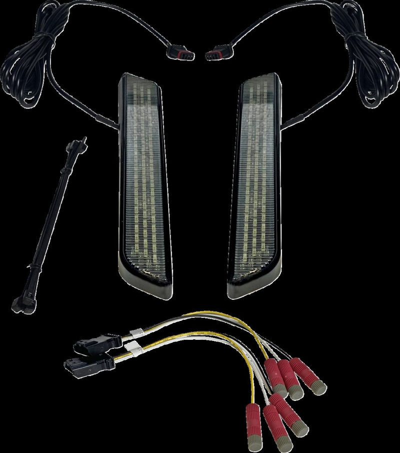 Custom Dynamics Universal Black Front LED Fork Light w/Smoke Lens