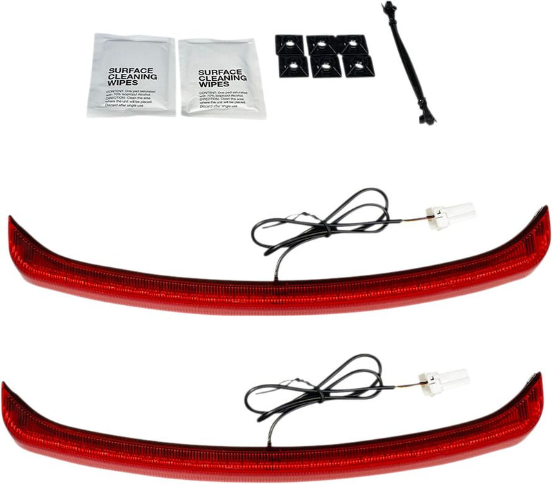 Custom Dynamics Low Profile Fender Light w/Red Lens for 2011-2025 Harley-Davidson Tri Glide Ultra Classic - FLHTCUTG and 2020-2022 Harley-Davidson Tri-Glide CVO/SE - FLHTCUTGSE Motorcycles