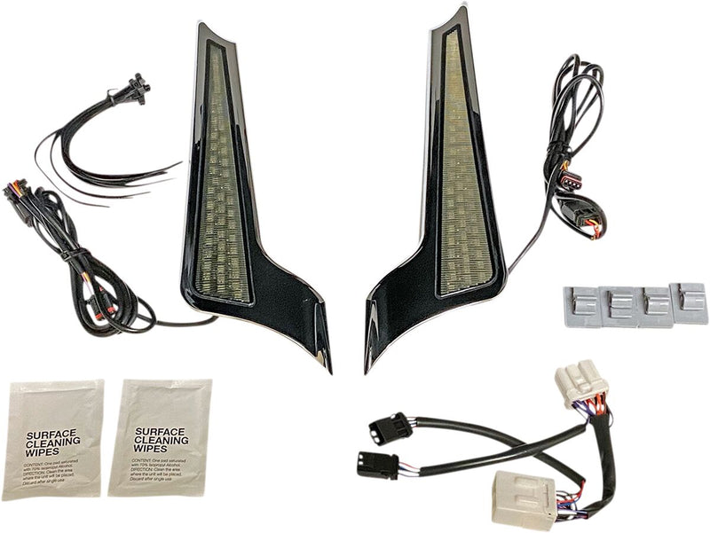 Custom Dynamics Dual Colour Fascia LED Panel Lights w/Smoke Lens for 2006-2009 Harley-Davidson Street Glide Motorcycles
