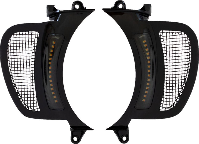 Custom Dynamics Genesis® 4 Dynamic LED Road Glide® Vent Inserts - Pair for Harley-Davidson Touring 2015-2025