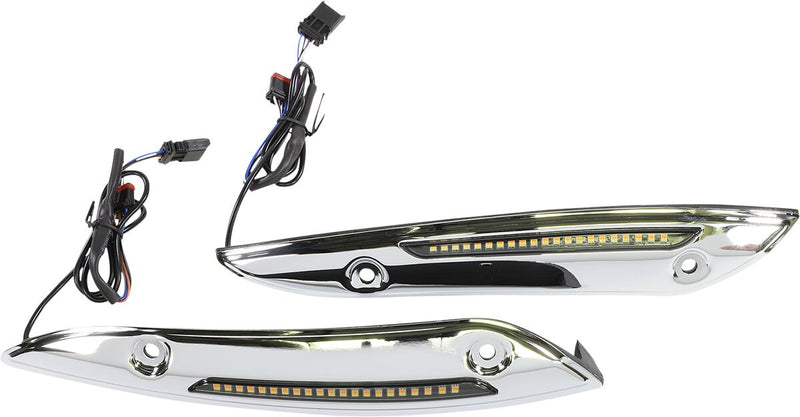 Custom Dynamics Genesis® 4 Dynamic LED Road Glide® Windshield Trim - Pair, Turn Signal for Harley-Davidson Touring 2015-2025