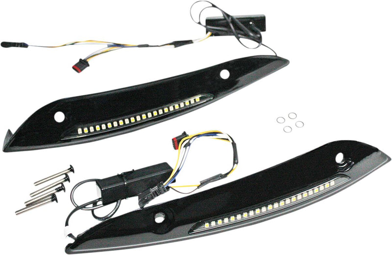 Custom Dynamics Genesis® 4 Dynamic LED Road Glide® Windshield Trim - Pair, Sequential Turn Signals for Harley-Davidson Touring 2015-2024