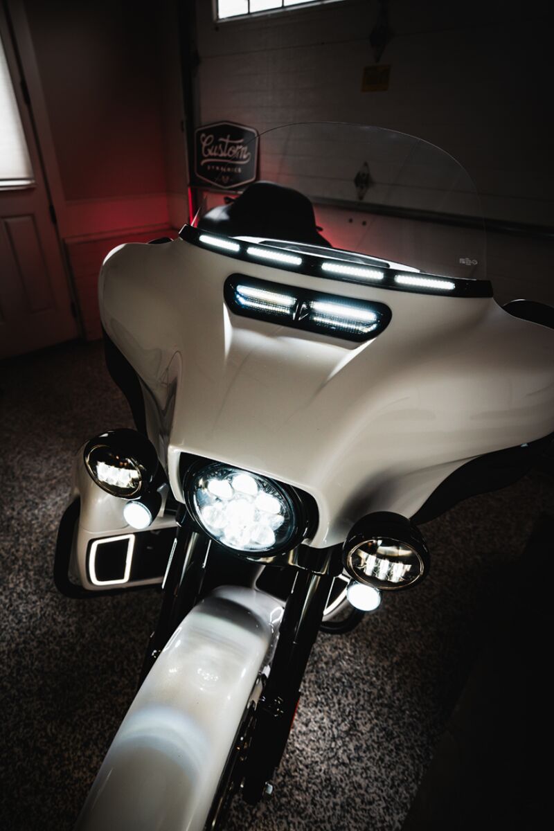 Custom Dynamics Gensis 4 Dynamic LED Batwing Windshield Trim for 2014-2025 Harley-Davidson Touring and 2014-2025 Harley-Davidson Trike Motorcycles