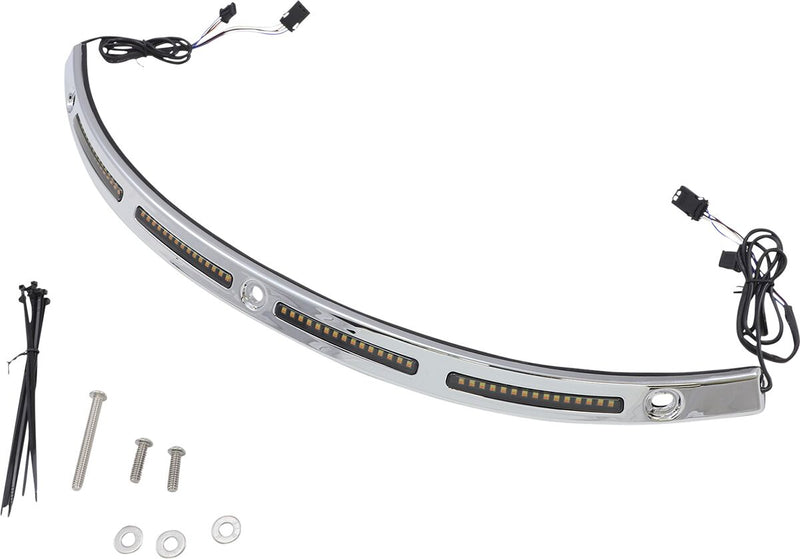 Custom Dynamics Chrome Gensis 4 Dynamic LED Batwing Windshield Trim for 2014-2025 Harley-Davidson Trike and 2014-2025 Harley-Davidson Touring Motorcycles