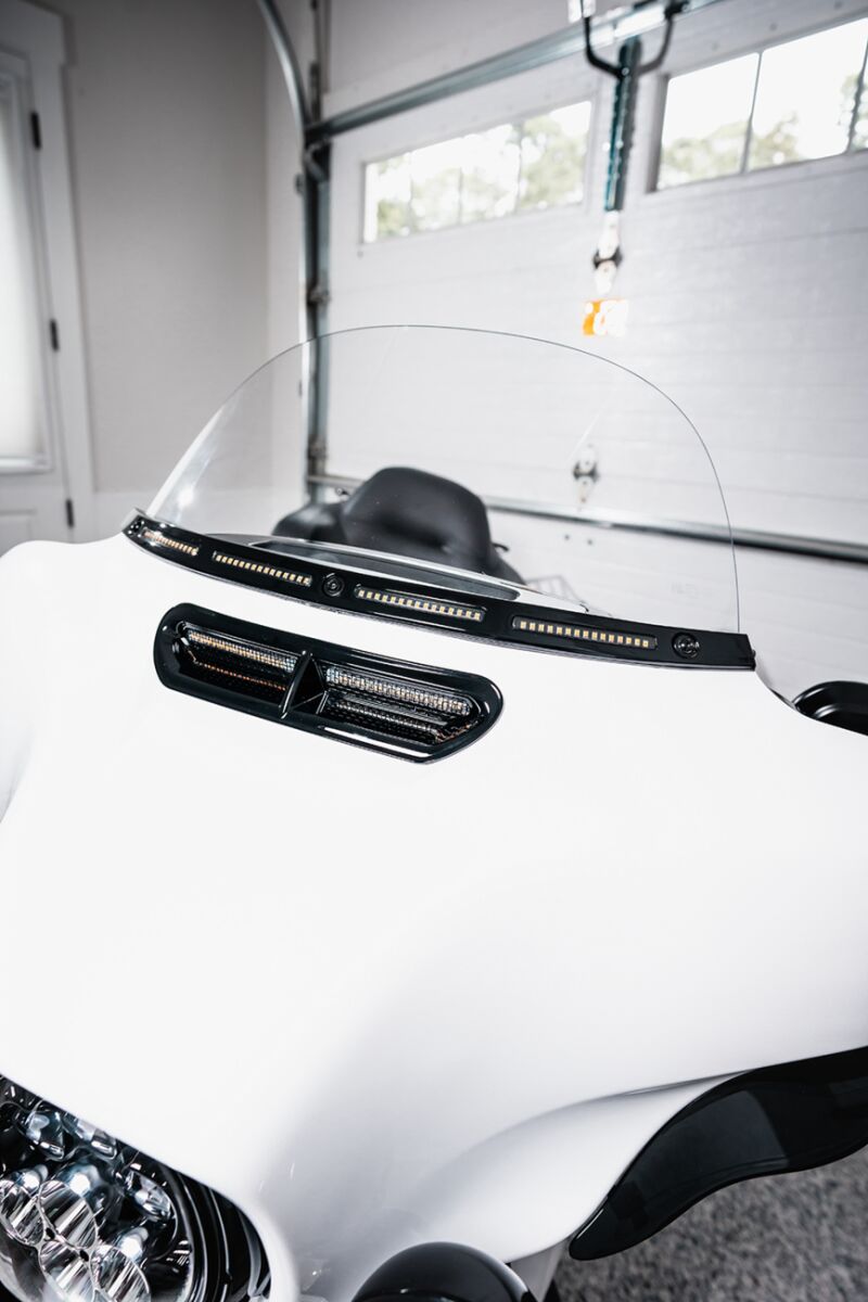 Custom Dynamics Gensis 4 Dynamic LED Batwing Windshield Trim Sequential Turn Signal for 2014-2025 Harley-Davidson Trike and 2014-2025 Harley-Davidson Touring Motorcycles