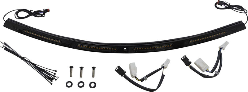 Custom Dynamics Black Gensis 4 Dynamic LED Batwing Windshield Trim Sequential Turn Signal for 2009-2013 Harley-Davidson Trike and 2006-2013 Harley-Davidson Touring Motorcycles