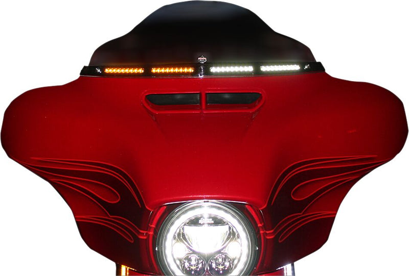 Custom Dynamics Genesis® 4 Dynamic LED Batwing Windshield Trim - Kit, Turn Signal for Harley-Davidson Touring 1996-2006