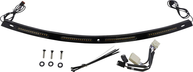 Custom Dynamics Black Gensis 4 Dynamic LED Batwing Windshield Trim Sequential Turn Signal for 1996-2005 Harley-Davidson Electra Glide Motorcycles