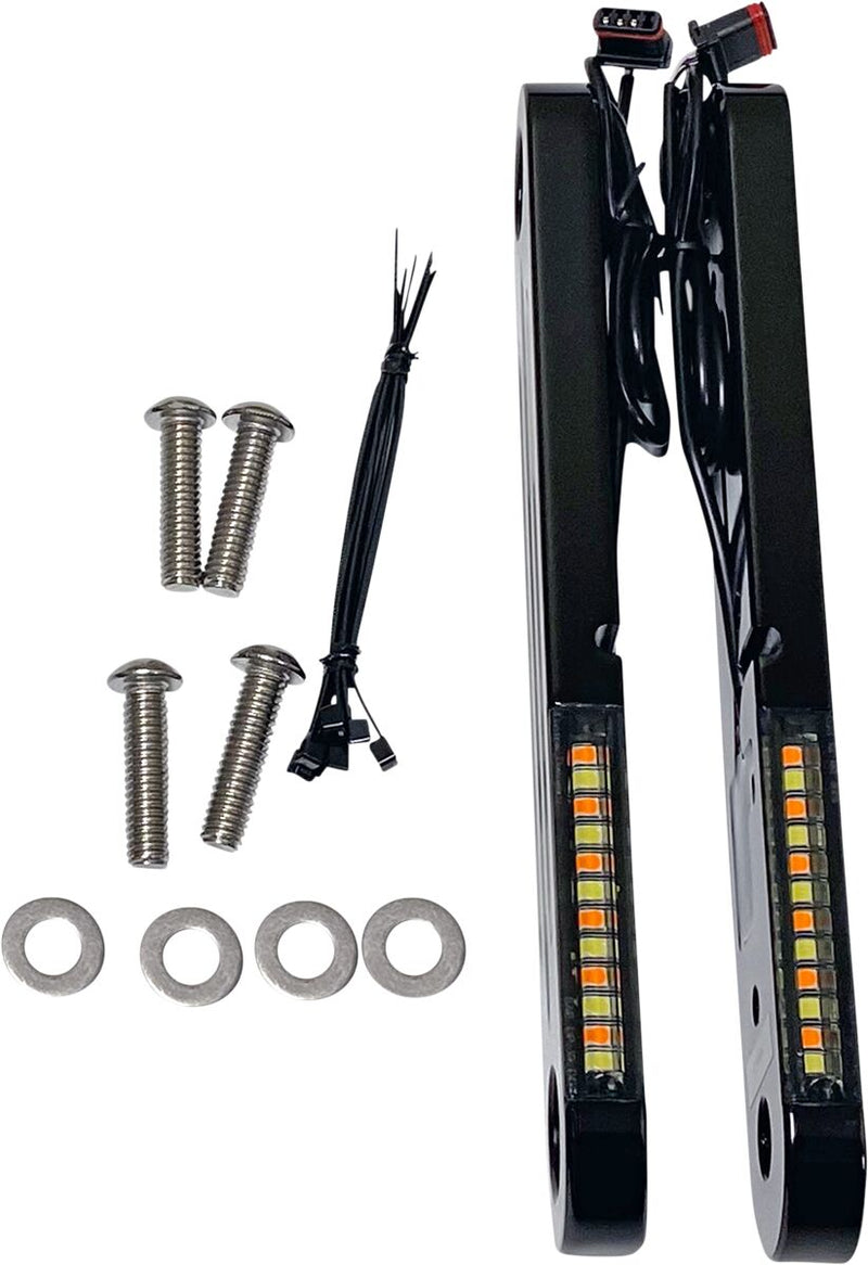 Custom Dynamics Probeam® Dynamic Strips™ V2 Front Turn Signals - Pair, Running Light /  Turn Signal for Harley-Davidson Touring & Trike 1996-2025