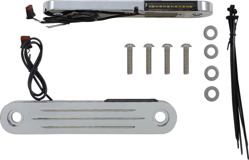 Custom Dynamics Chrome ProBeam Dynamic Strips V2 Front Turn Signals for 1996-2025 Harley-Davidson Touring Motorcycles