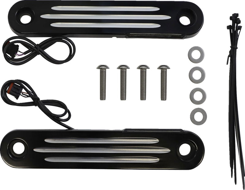 Custom Dynamics Contrast ProBeam Dynamic Strips V2 Front Turn Signals for 1996-2025 Harley-Davidson Touring Motorcycles