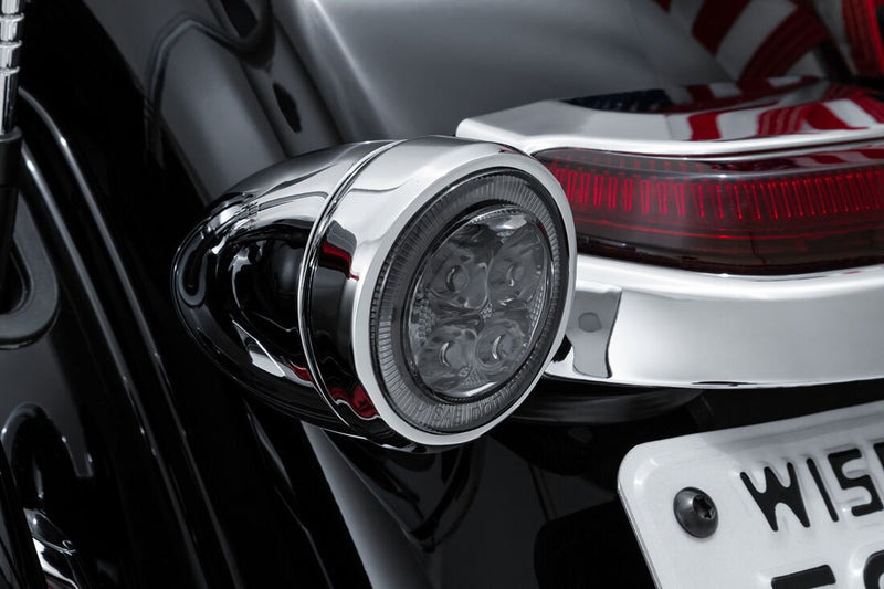 LED Lighted Fang® Rear Signal Light Inserts Dyna,
Softail,
Sportster,
Touring