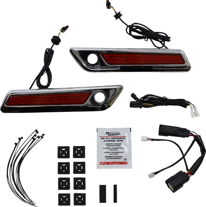 Custom Dynamics Saddlebag LED Latch Light - Pair, Saddlebag Latch for Harley-Davidson Touring 2014-2025