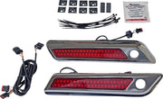Custom Dynamics Chrome Saddlebag Hinge Dual Colour Accent Lights w/Red Lens for 2014-2025 Harley-Davidson Touring Motorcycles