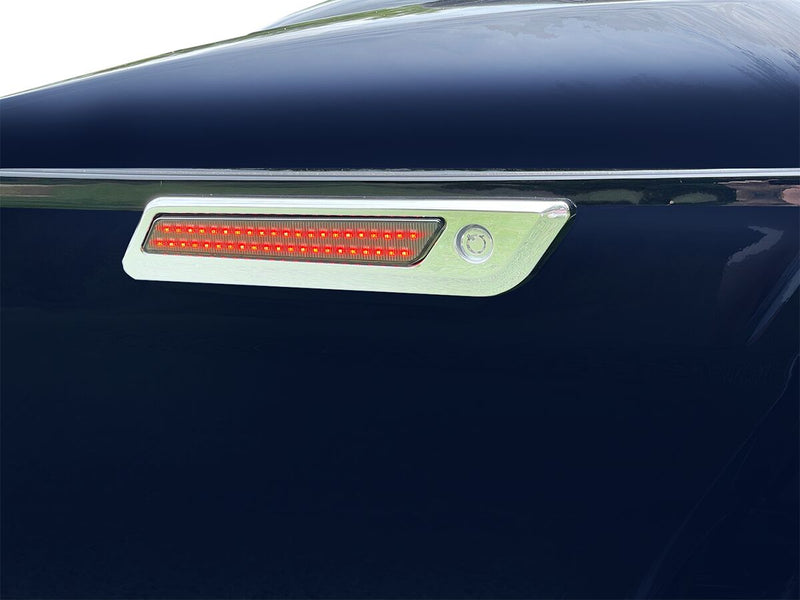 Custom Dynamics Chrome Saddlebag Hinge Dual Colour Accent Lights w/Smoke Lens for 2014-2025 Harley-Davidson Touring Motorcycles