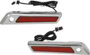 Custom Dynamics Chrome Saddlebag Hinge Dual Colour Accent Lights w/Red Lens for 2014-2025 Harley-Davidson Touring Motorcycles