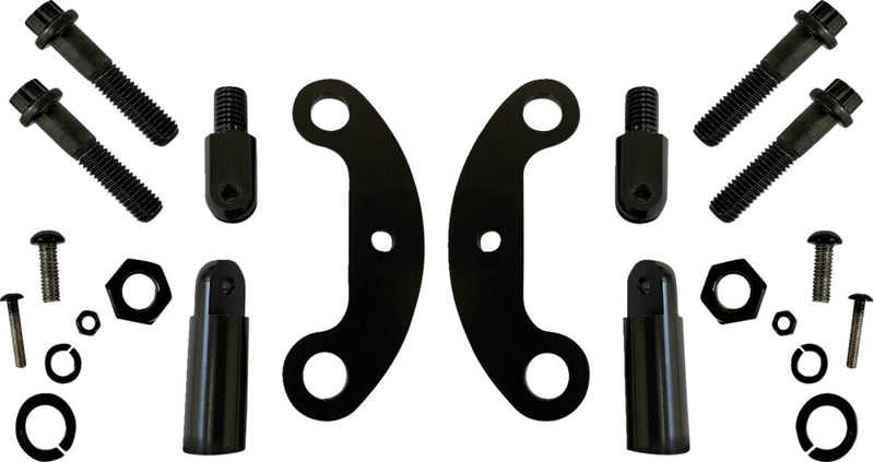 Custom Dynamics Caliper Mounts for Probeam® Fog Lights - Pair, Billet Aluminum - Black for Harley-Davidson Touring & Trike 2000-2024