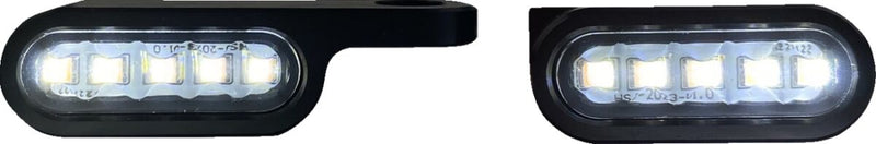 Custom Dynamics Black Mirror Mount Front Turn Signals for Various Harley-Davidson Motorcycles (See Fitment List)
