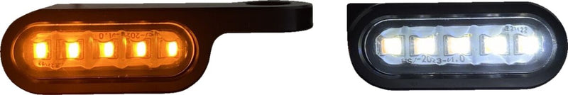 Custom Dynamics Black Mirror Mount Front Turn Signals for Various Harley-Davidson Motorcycles (See Fitment List)