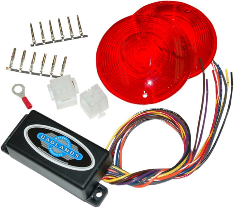 Badlands Plug-In Illuminator with Red Lenses for 1986-1996 Harley-Davidson Control Module Brake Light Running Light
