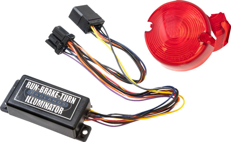 Badlands Plug-In Illuminator with Red Lenses for 1997-2011 Harley-Davidson Control Module Brake Light Running Light