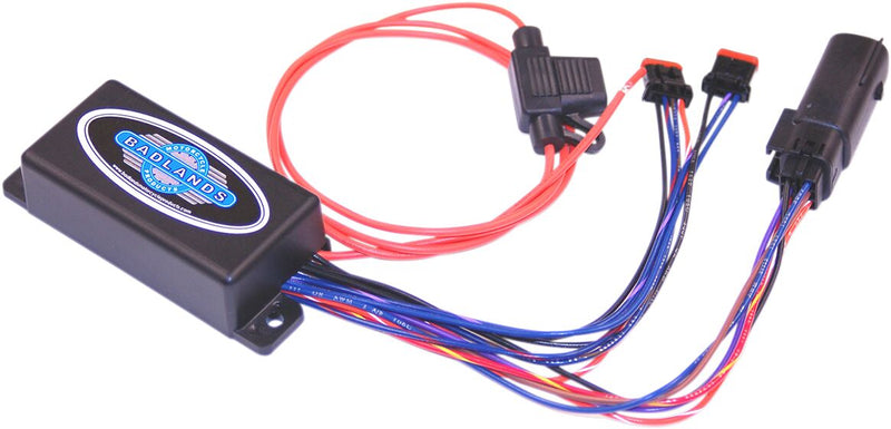Badlands Brake Light Eliminator for 2018-2025 Harley-Davidson Lighting Control Module Black Blue Run