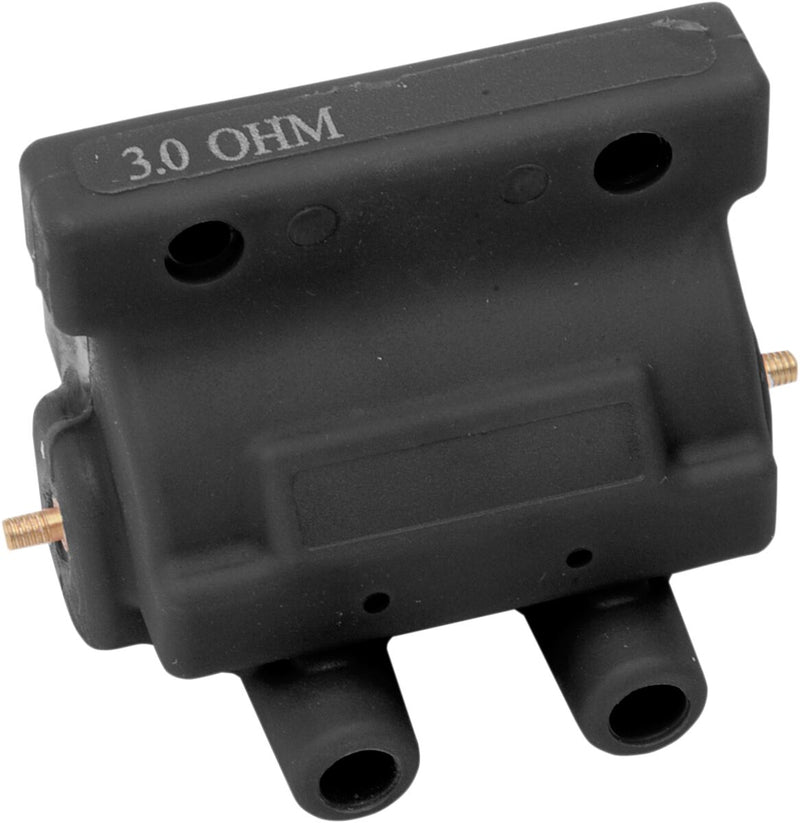 Drag Specialties 12 Volt Ignition Coil - Each, External - Black for Harley-Davidson Touring, Softail, Sportster & Dyna 1980-1984
