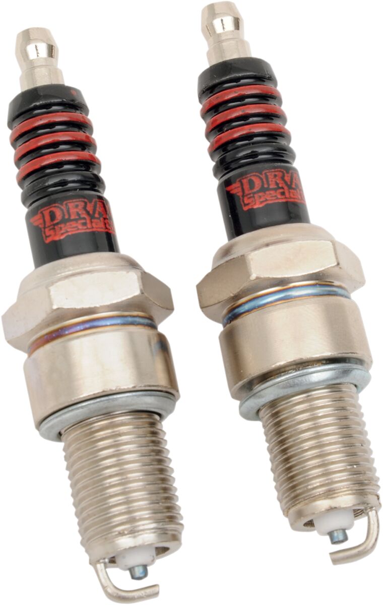 Drag Specialties Spark Plugs - Pair, Copper, BPR5ES-11 for Harley-Davidson Touring, Softail, Dyna & FXR 1974-1999