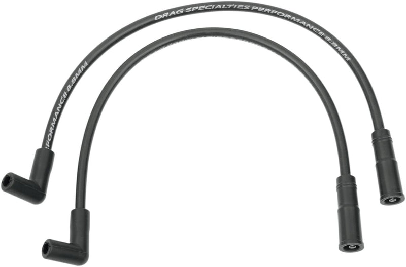 Drag Specialties Copper Core Spark Plug Wire - Pair - Black for Harley-Davidson Sportster 1971-1977