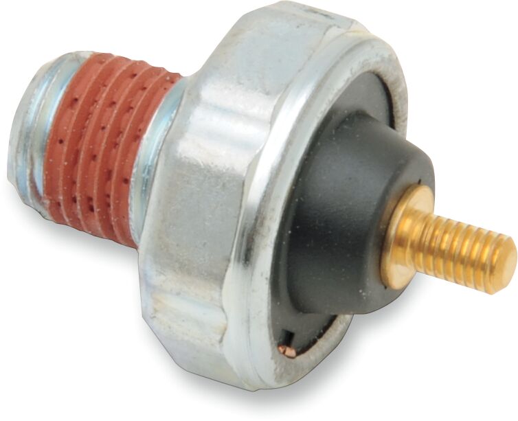 Drag Specialties Oil Pressure Switch - Brass /  Plastic /  Steel, Each - Silver for Harley-Davidson Touring, Softail, Dyna & Trike 1999-2013