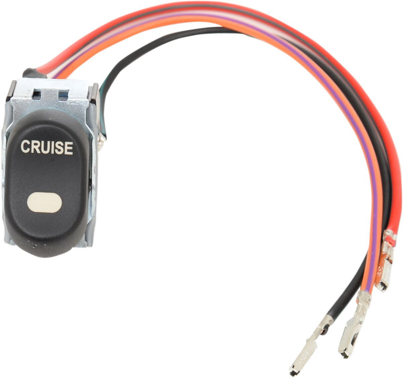 Drag Specialties Inner Fairing Cap Replacement Switch - Cruise Control, Each - Black / White for Harley-Davidson Touring 1996-2013