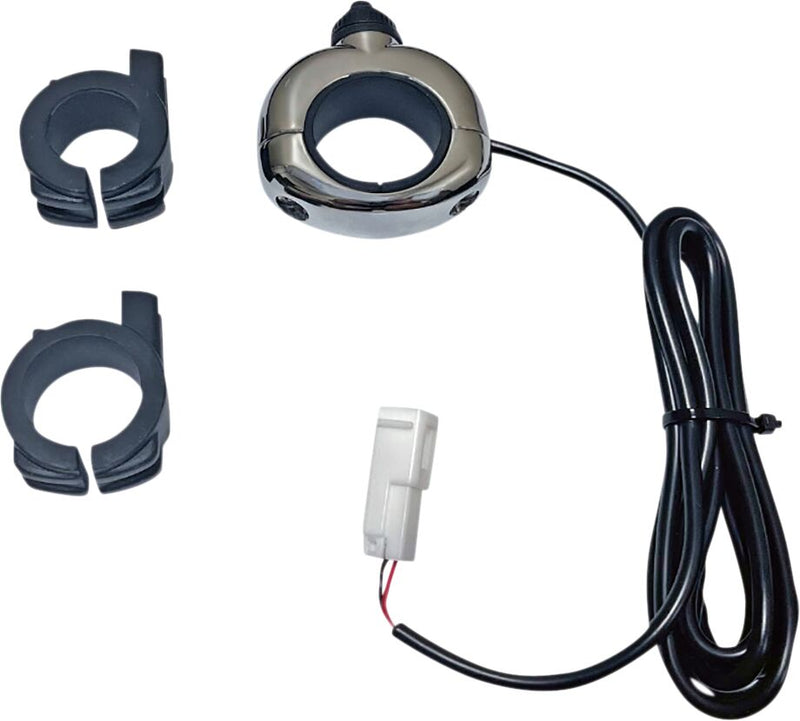 Custom Dynamics Auxiliary Handlebar Mounted On/off Switch - Each - Chrome