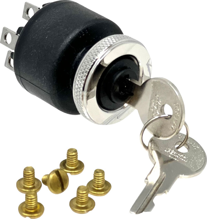 NAMZ Custom Cycle Products Black/Silver Ignition Switch