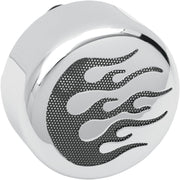 Drag Specialties Chrome Flame Horn Cover
