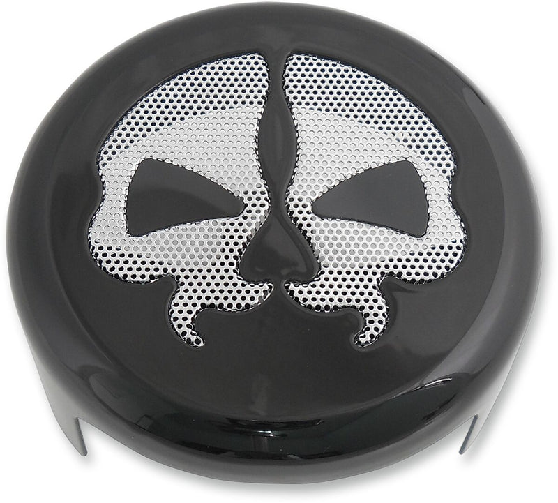 Drag Specialties Cover HORN Skull Black for Harley-Davidson Touring, Softail, Sportster & Dyna 2014-2024