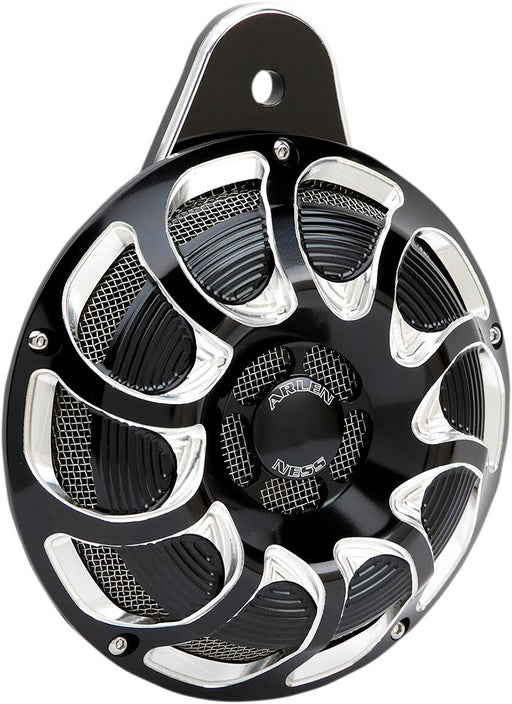 Arlen Ness Black Drift Billet Horn Kit for Various Various Harley-Davidson Motorcycles (See Fitment List) #70-252