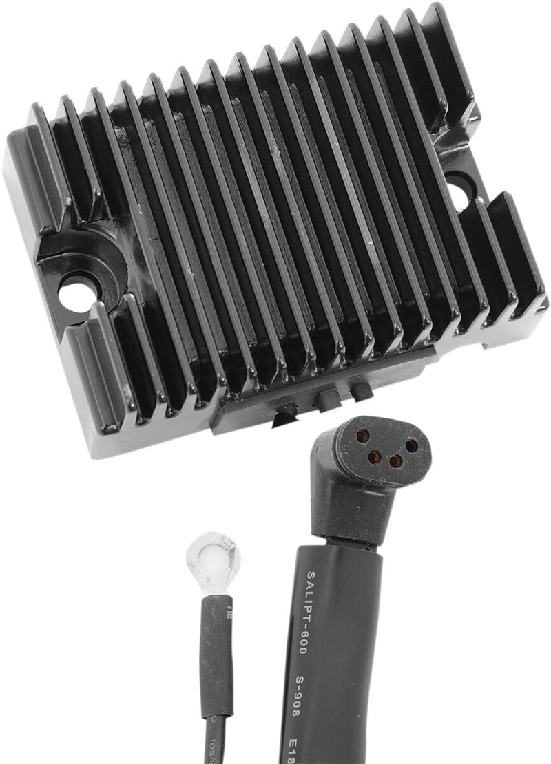 Drag Specialties Solid-state Regulator - Each, Aluminum - Black for Harley-Davidson Touring 1970-1975