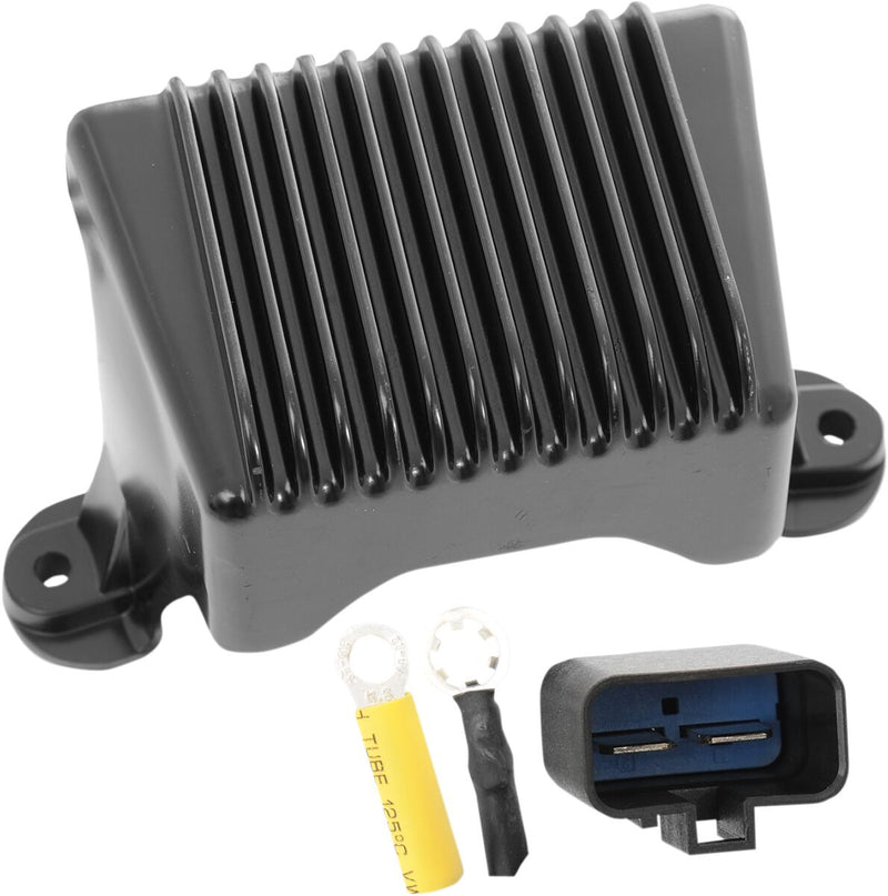 Drag Specialties Solid-state Regulator - Each, Aluminum - Black for Harley-Davidson Touring 1999-2001