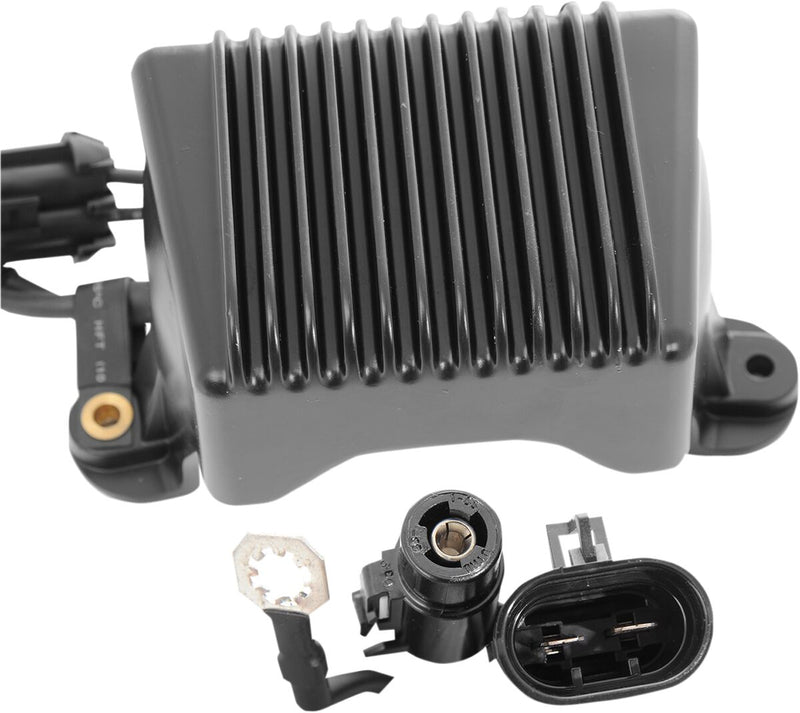 Drag Specialties Solid-state Regulator - Each, Aluminum - Black for Harley-Davidson Touring 2004-2006