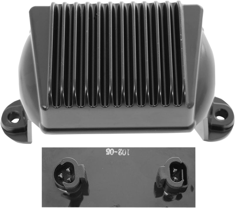 Drag Specialties Solid-state Regulator - Aluminum, Each - Black for Harley-Davidson Touring 2003-2008
