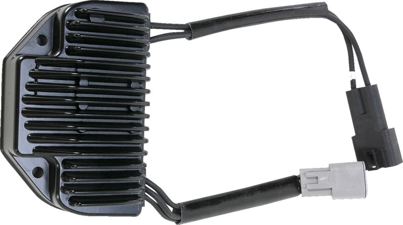 Drag Specialties Solid-state Regulator - Each, Aluminum - Black for Harley-Davidson Dyna 2004-2005