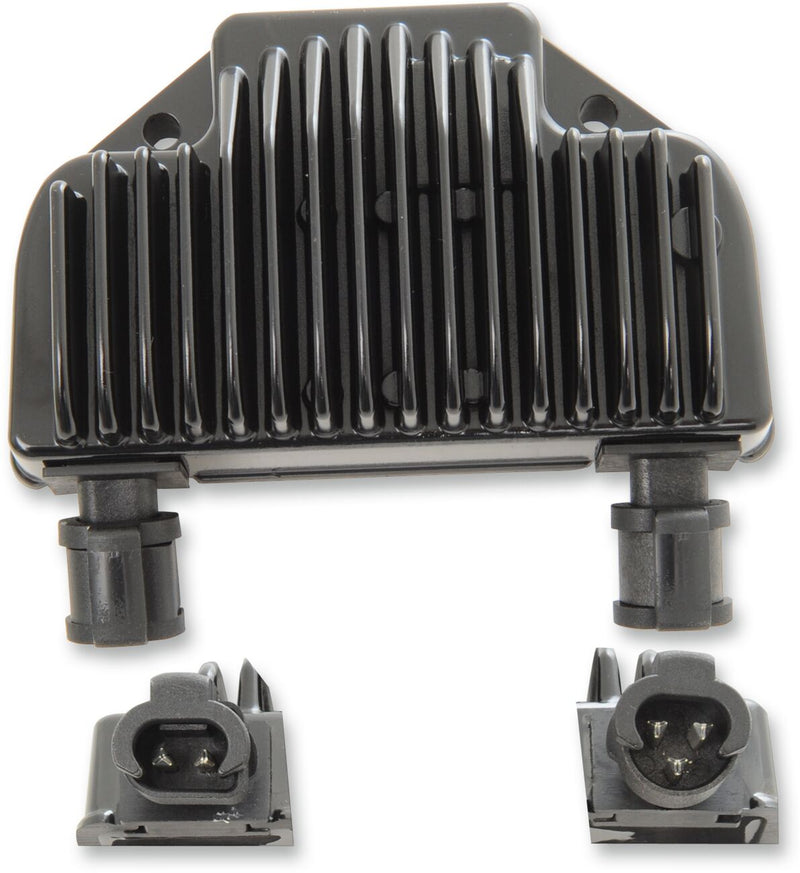 Drag Specialties Solid-state Regulator - Each, Aluminum - Black for Harley-Davidson Dyna 2008-2017