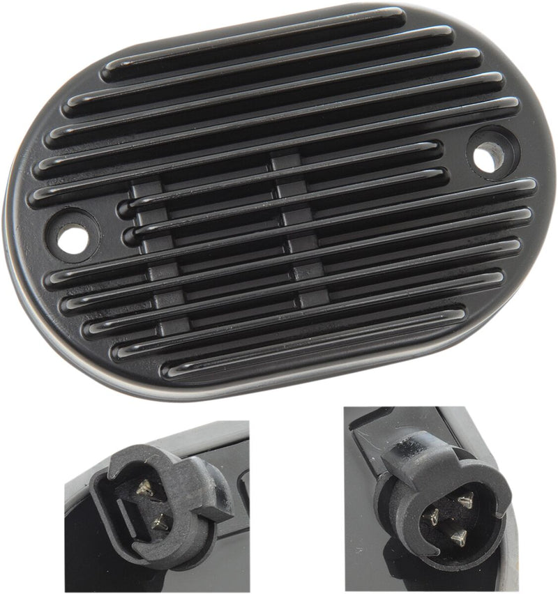 Drag Specialties Solid-state Regulator - Aluminum, Each - Black for Harley-Davidson Softail 2011-2017