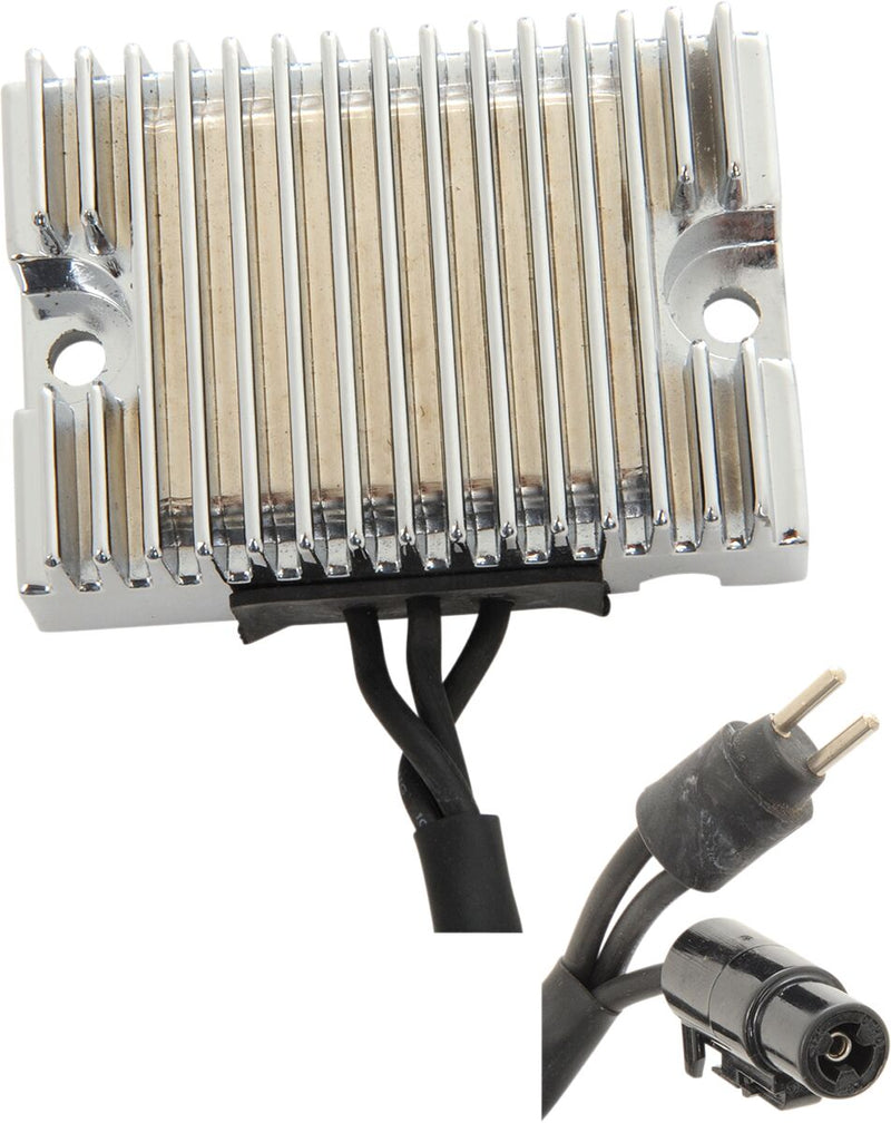Drag Specialties Solid-state Regulator - Aluminum, Each - Chrome for Harley-Davidson Sportster 1994-2003