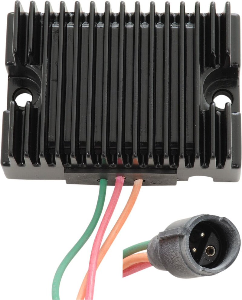 Drag Specialties Solid-state Regulator - Each, Aluminum - Black for Harley-Davidson Sportster 1982-1984