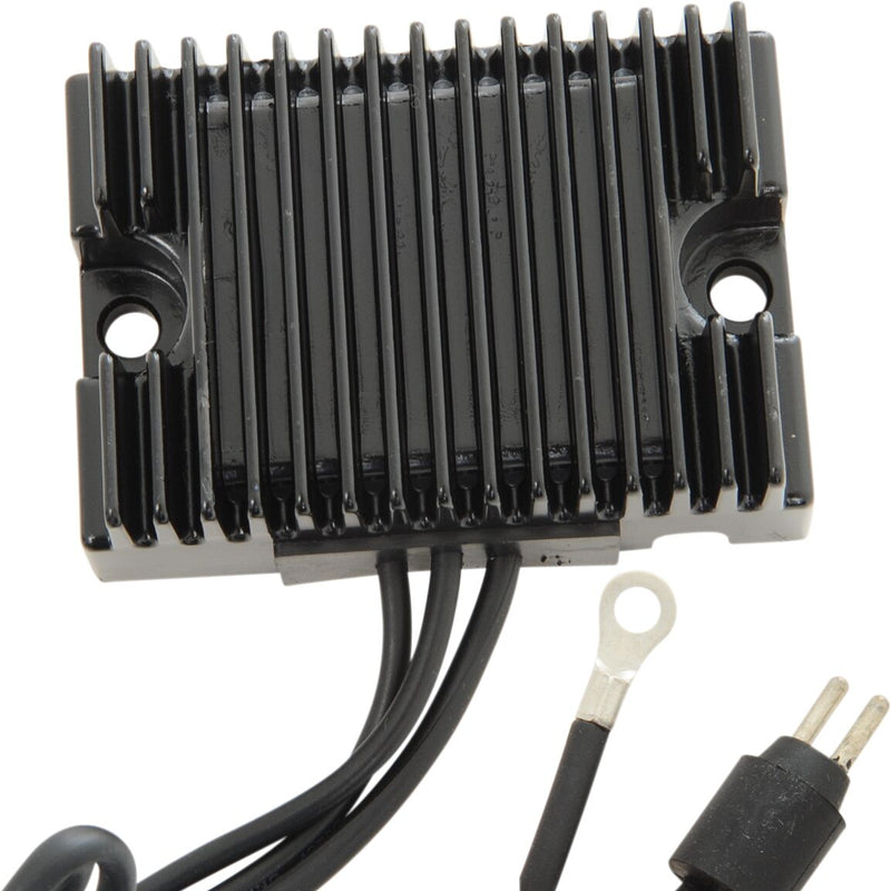 Drag Specialties Solid-state Regulator - Each, Aluminum - Black for Harley-Davidson Sportster 1984-1990