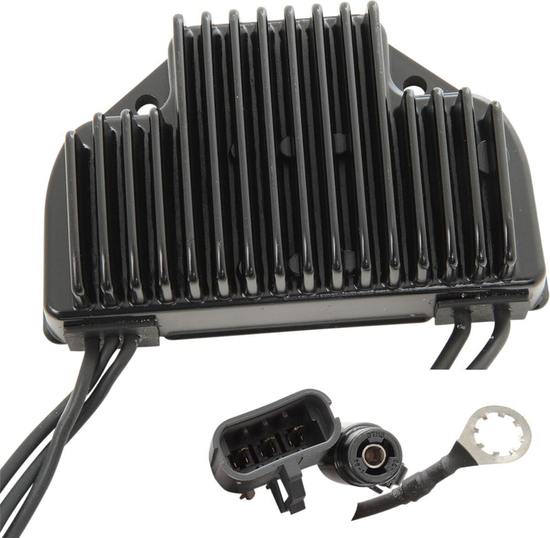 Drag Specialties Solid-state Regulator - Aluminum, Each - Black for Harley-Davidson V-Rod 2003-2007