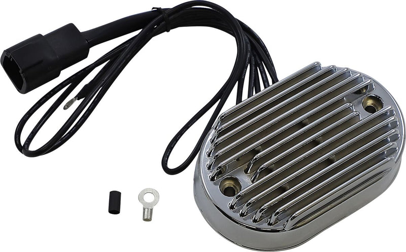 Drag Specialties Premium Voltage Regulator - Aluminum, Each - Chrome for Harley-Davidson Softail 2001-2007