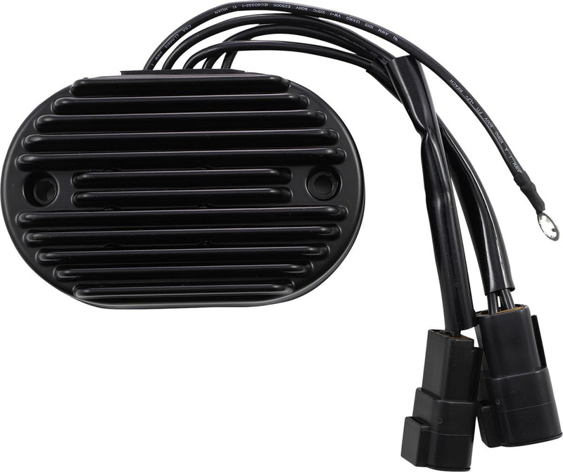 Drag Specialties Premium Voltage Regulator - Each, Aluminum - Black for Harley-Davidson Softail 2007