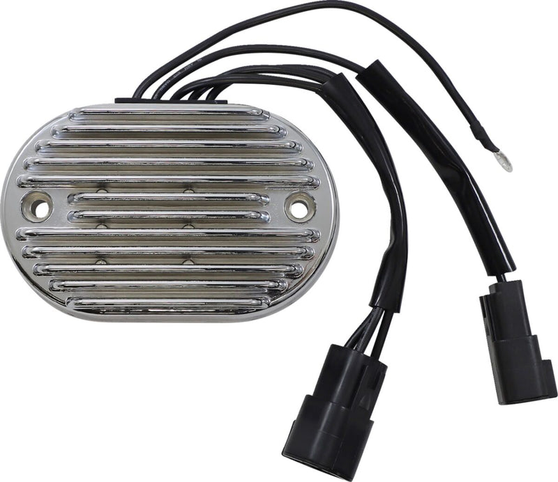 Drag Specialties Premium Voltage Regulator - Aluminum, Each - Chrome for Harley-Davidson Softail 2007
